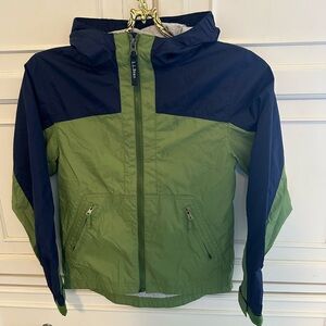 L. L. Bean Blue Green Colorblock Trail Model Rain Jacket